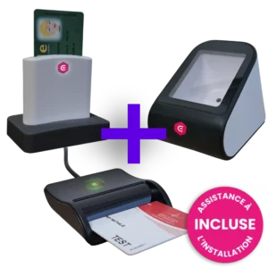 Pack lecteur QR, carte Vitale et CPS