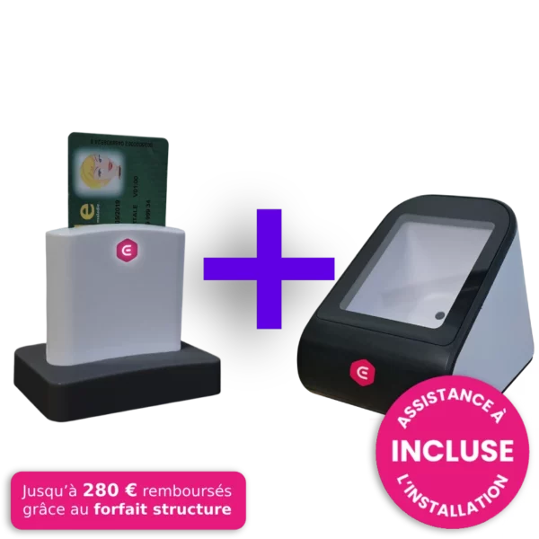 Pack lecteur QR et carte Vitale