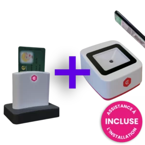 Pack lecteur QR et carte Vitale 【CV, QR】